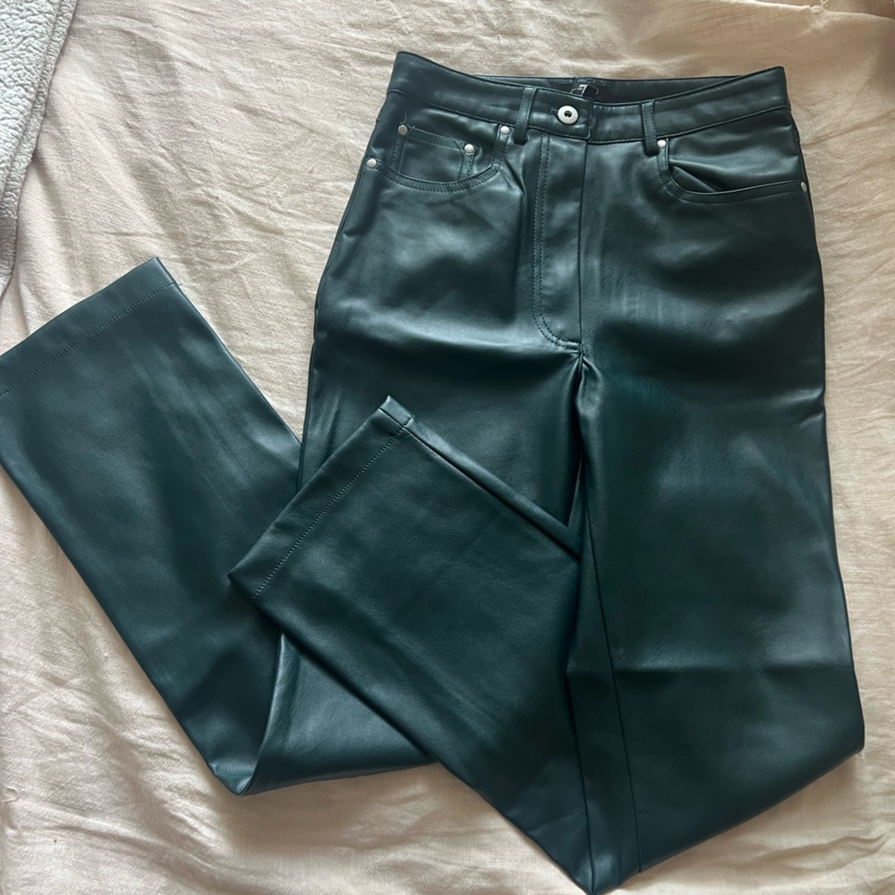 7 For All Mankind leather trouser
